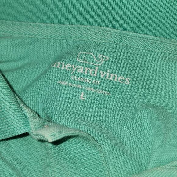 Vineyard Vines Mens Mint Green Classic Fit Polo Shirt Large - Picture 4 of 4